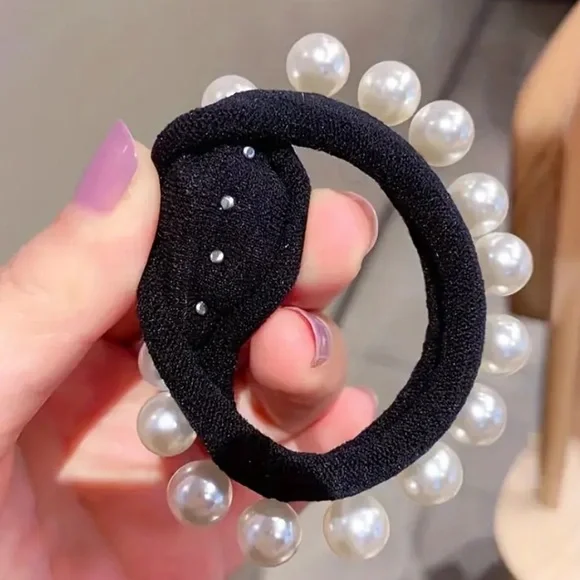 1PC Elegant Faux Pearl Hair Ties - Picture 4 of 7